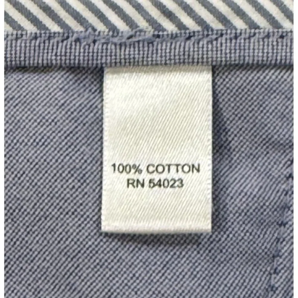 Banana Republic Mens Sz 34 Pinstriped Preppy Navy Stripe Cotton Bermuda Shorts